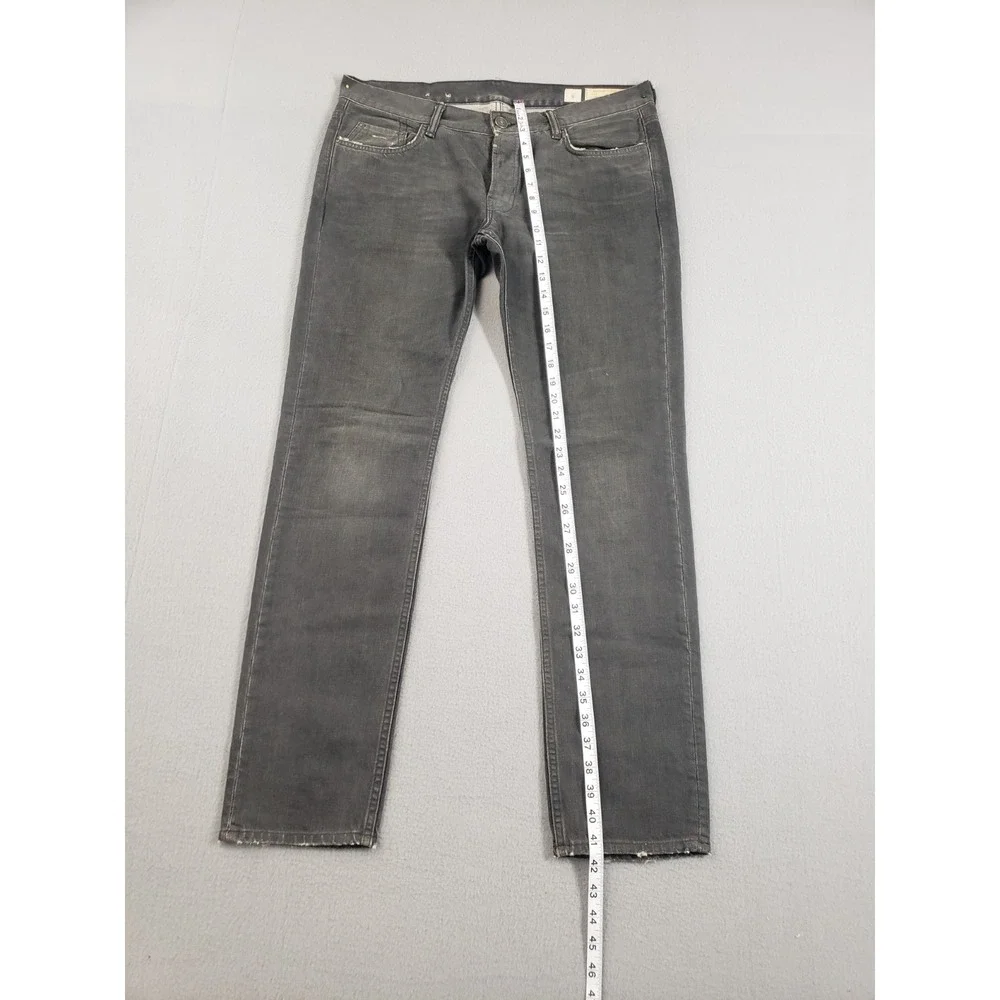 AllSaints Spitalfields Jacks Place Men Jean 34 Gray Wash Denim Straight Trousers